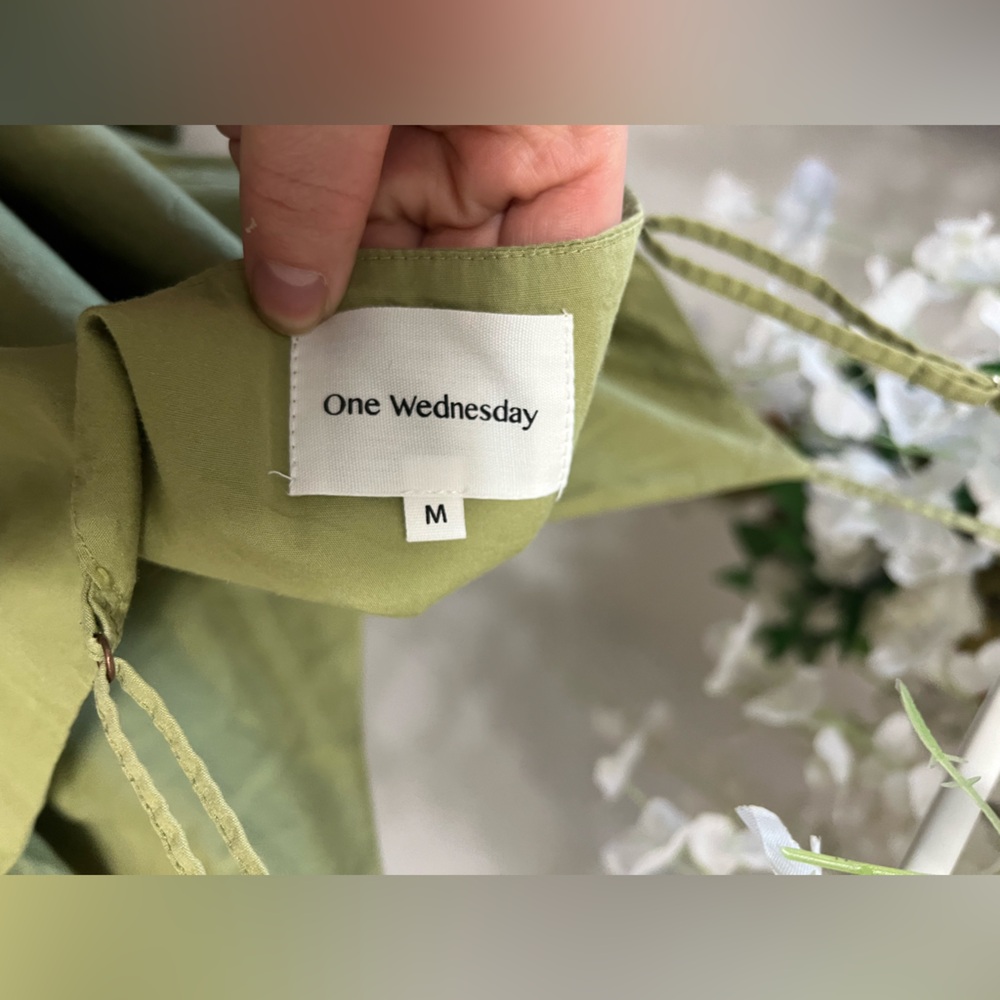 One Wednesday Boutique The Everywhere Green Halter Tiered Midi Sundress - Picture 11 of 11